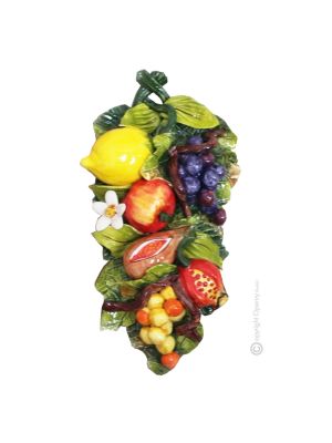 FRUIT Wall decorative object to hang artistic ceramic