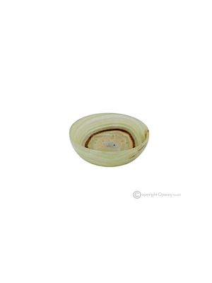Bowl, green onyx marble, centerpiece handmade in Italy, natural stone.