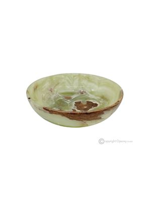 Bowl, green onyx marble, modern centerpiece, handmade in Italy, natural stone.
