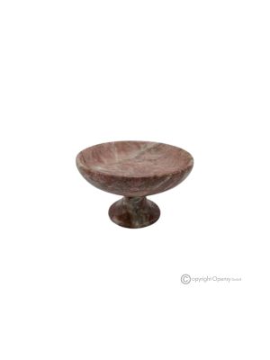 FRUIT BOWL in Rosso Prezioso marble, refined handmade centerpiece, genuine natural stone.