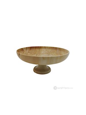 FRUIT BOWL in Teak marble, handmade centerpiece, modern design, real natural stone.