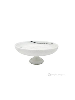 FRUIT BOWL in Bianco Ibiza marble, original handmade decorative centerpiece, natural stone.