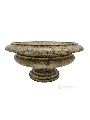 FRUIT BOWL in Pietra Fossile marble, modern design centerpiece, handmade with authentic natural stone.