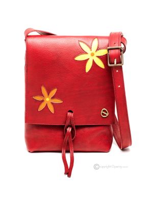 MARGHM Crossbody Bag Shoulder Bags handcrafted women's bag in real leather Red