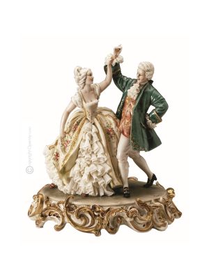 MINUET Statuette statue figure porcelain Capodimonte handmade made in Italy exclusive