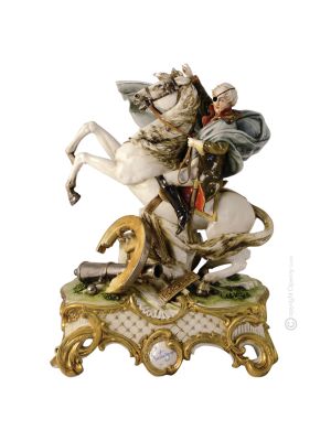 KUTUZOV AT BORODINO Statuette statue figure porcelain Capodimonte handmade Made in Italy exclusive