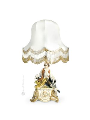 GALLANT - LAMP Table Lamp Abat-jour Lampshade Porcelain Capodimonte Made in Italy