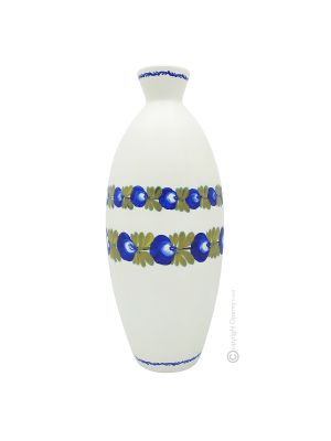 DUE ROSE VASE Precious Ceramic Artistic Creations Decor Handpainted Handcraft Made Italy