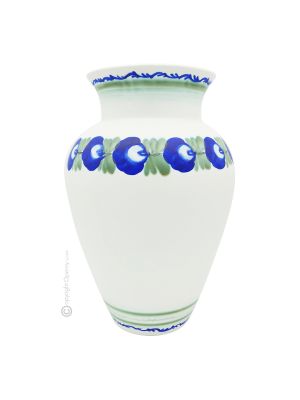 DUE ROSE VASE Precious Ceramic Artistic Creations Decor Handpainted Handcraft Made Italy