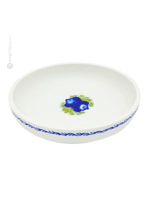 DUE ROSE CIOTOLA Bowl Centerpiece Decorative Precious Ceramic Artistic Creations Handpainted Handcraft Made Italy