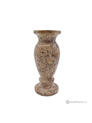 VASE, amphora in authentic fossil stone, handmade, elegant and refined design.
