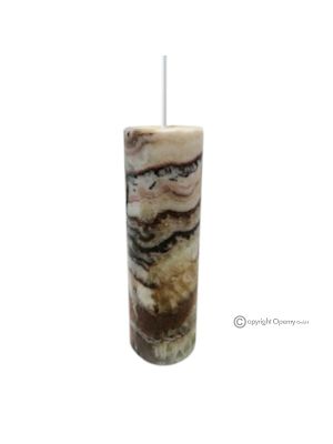 LAMP in serpentine onyx marble, authentic natural stone, luxury decorative element.