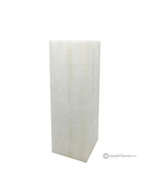 LAMP in ice onyx marble, authentic natural stone, luxury decorative piece, handmade.