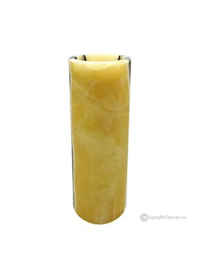 Orange onyx marble pendant LAMP, made of natural stone, pure and authentic.