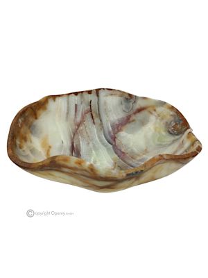 CENTERPIECE in green onyx, authentic natural stone, luxury decoration handcrafted.