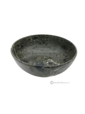 BOWL in authentic Rajasthan green marble, elegant and modern design, handcrafted.