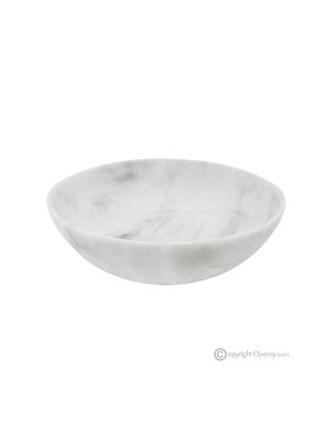 BOWL in genuine white onyx marble, elegant and refined design, handmade.