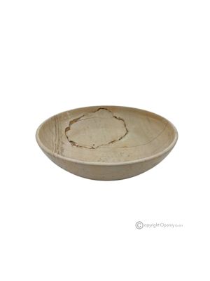 BOWL in authentic Teak stone, elegant and modern design, handmade.