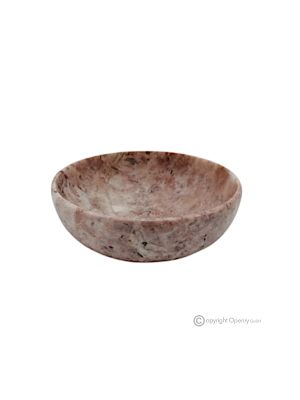 BOWL in precious red marble, authentic natural stone, handmade.