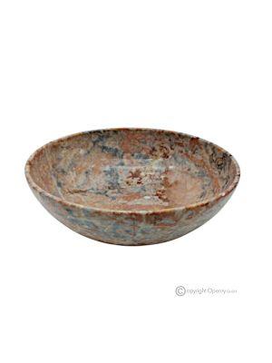 BOWL in precious red authentic marble, elegant and decorative, handmade.
