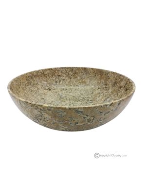 BOWL in authentic fossil stone, elegant and sophisticated design, handmade, artisanal.