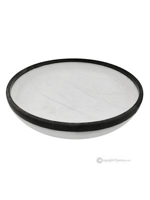 BOWL in alabaster, authentic natural stone with unique veining, handmade.