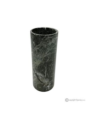 Cylindrical marble VASE, authentic natural stone, handmade, modern design.