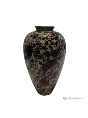 VASE, brown marble jar, top quality authentic stone, handmade, decorative.