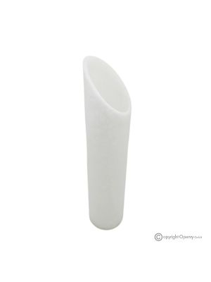 White Onyx Marble Flower Vase, Quality Natural Stone, Modern Handmade Design.