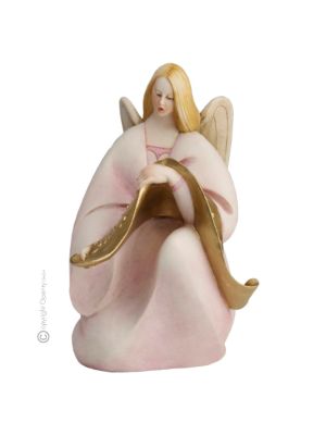 ANGEL SINGING Statuette statue figure porcelain Capodimonte handmade Made in Italy exclusive