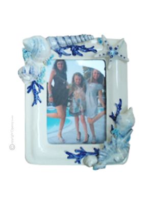 SEA & SHELLS Photo frame picture frame handmade ceramic artistic Made in Italy