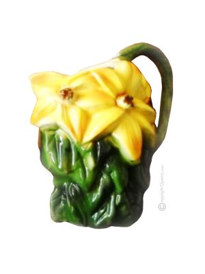 BROCCA LILIUM Pitcher carafe jug decanter original creations in artistic ceramic Made in Italy