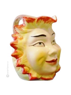 BROCCA SOLE Pitcher carafe jug decanter original creations in artistic ceramic Made in Italy