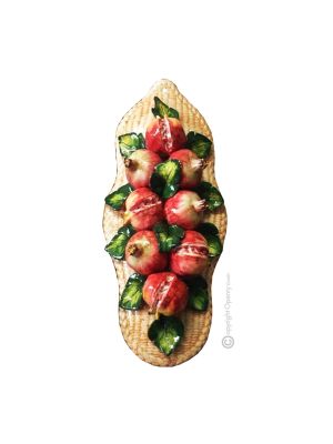 POMEGRANATE Wall decorative object to hang artistic ceramic