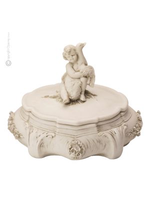 JEWEL CASE WITH CHERUBS Jewel case porcelain Capodimonte box handmade Made in Italy exclusive