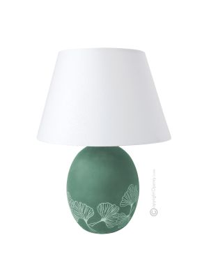 GIMGKO Table lamp abat-jour bedside lamp lampshade artistic ceramic handmade authentic Made in Italy 