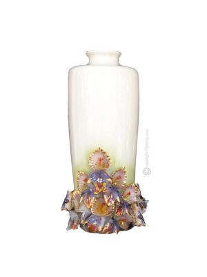 VASE Baroque style artistic ceramic with 24k gold details Made in Italy