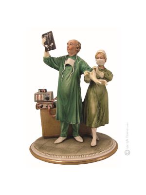SURGEON Statuette Statue Figure Porcelain Capodimonte Handmade Made in Italy Exclusive