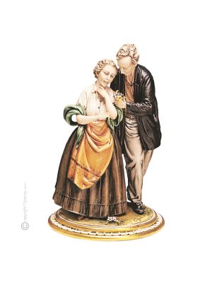 HEART NEVER GETS OLD Statuette statue figure porcelain Capodimonte handmade Made in Italy exclusive