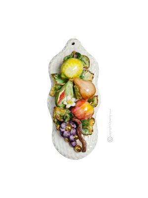 PICTURE Wall decorative object to hang artistic ceramic Made in Italy