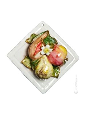 PICTURE Wall decorative object to hang artistic ceramic Made in Italy
