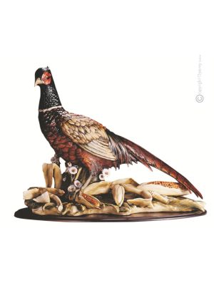 PHEASANT Statuette statue figure Capodimonte porcelain handcraft made in Italy