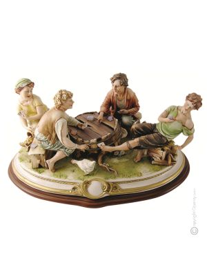 THE CHILD CHEATS Statuette statue figure porcelain Capodimonte handmade Made in Italy exclusive