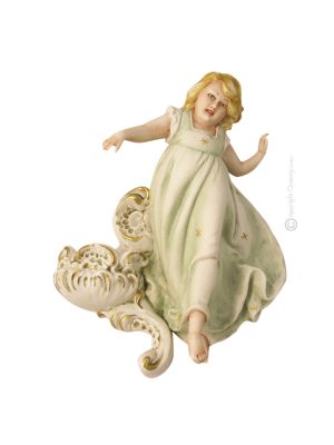 WALL ANGEL Statuette statue figure porcelain Capodimonte handmade made in Italy exclusive