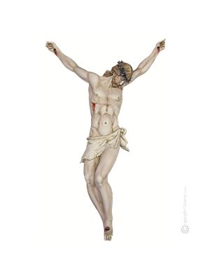 THE CHRIST Crucifix figure porcelain Capodimonte handmade Made in Italy exclusive