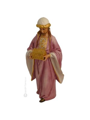 THE WISE MAN CASPAR Statuette statue figure porcelain Capodimonte handmade made in Italy exclusive