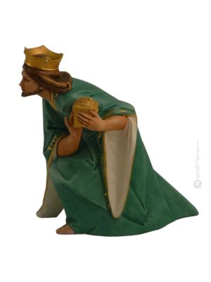 THE WISE MAN MELCHIOR Statuette statue figure porcelain Capodimonte handmade made in Italy exclusive