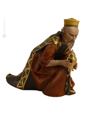THE WISE MAN BALTHASAR Statuette statue figure porcelain Capodimonte handmade made in Italy exclusive