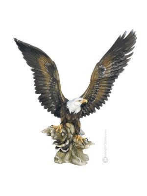 SEA EANGLE Statuette statue figure Capodimonte porcelain handcraft made in Italy