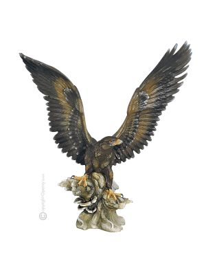 EAGLE Statuette statue figure Capodimonte porcelain handcraft made in Italy